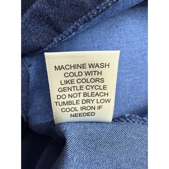 Altar'd State Women's Spaghetti Strap Sheath Blue Denim Mini Dress Size M Medium - Picture 6 of 11